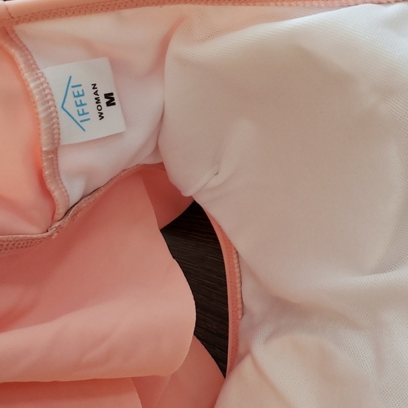 IFFEI Ruffled Off the Shouldet Bikini Top & Strappy Tropical Print Bikini Set M - Picture 10 of 11